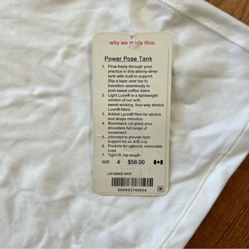 Lululemon Power Pose Tank size 4 NWT - Picture 3 of 6